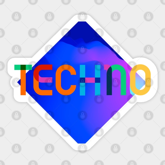 Techno Sticker by Raw Designs LDN